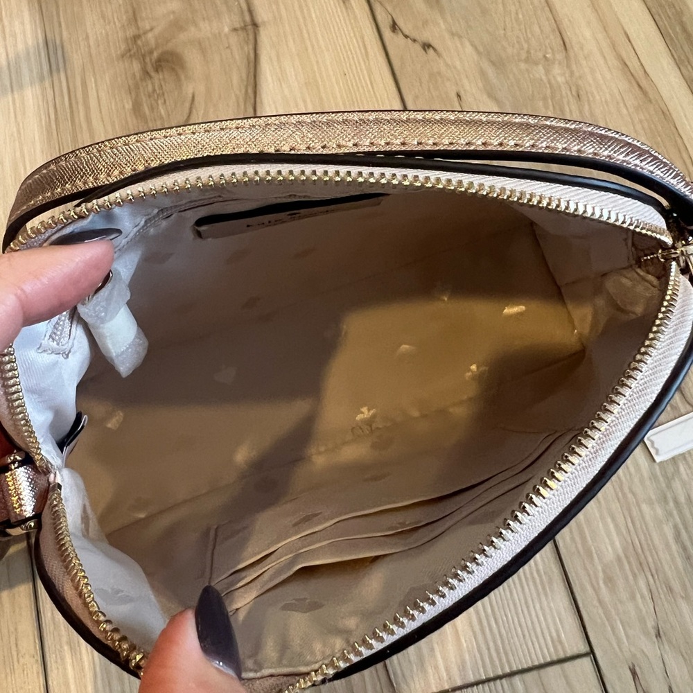 ♠️ Kate Spade Rose Gold Tinsel Crossbody and Card Case Set NWT - Picture 6 of 8